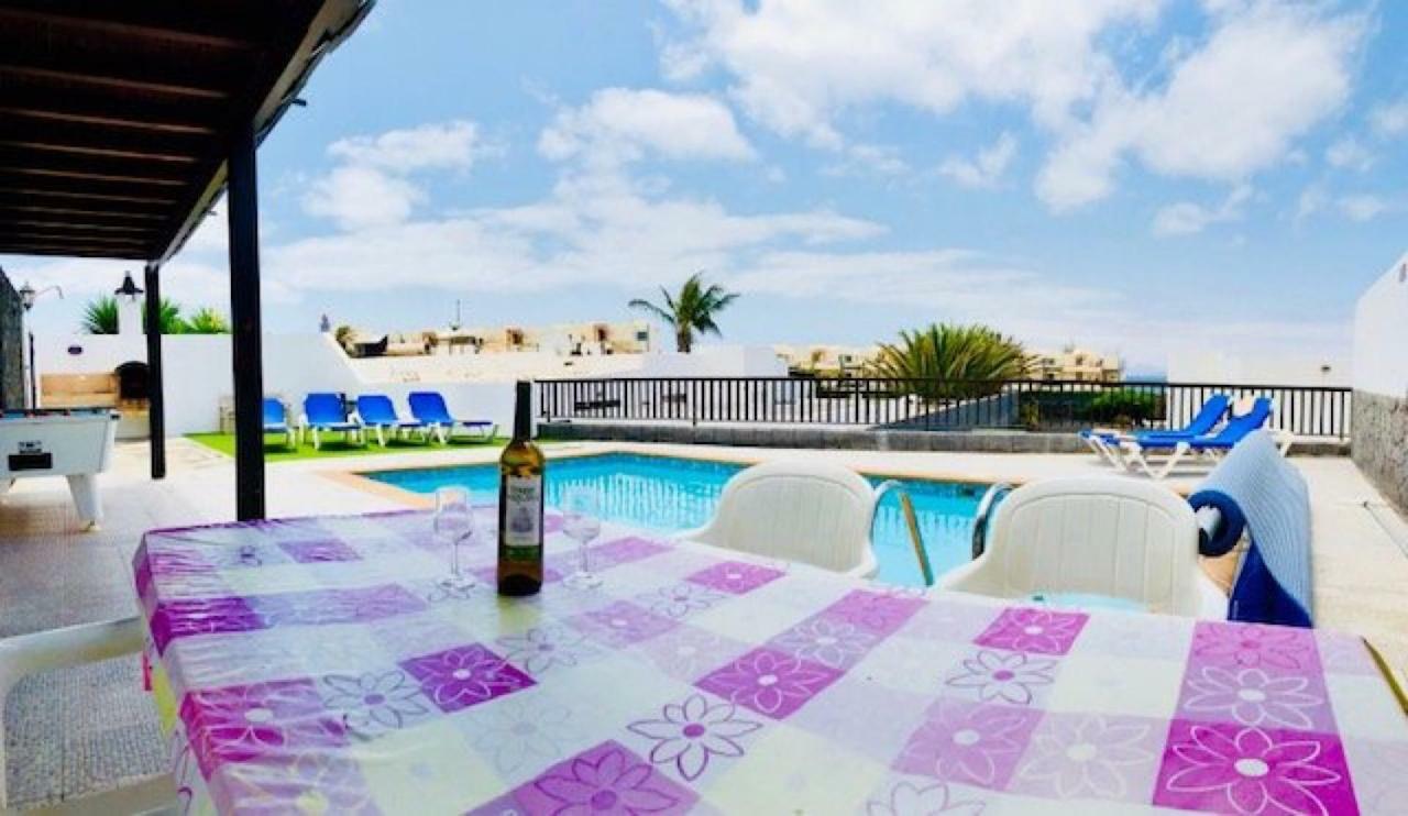 Villa Neptuno With Private Pool, Sea View, Sat-Tv & Free Wifi Playa Blanca  Kültér fotó